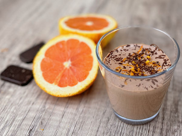 Chocolate Orange Protein Mousse with Cottage Cheese