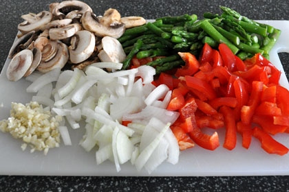 Asparagus, Mushrooms and Pepper Stir-Fry photo instruction 2