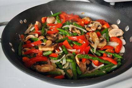 Asparagus, Mushrooms and Pepper Stir-Fry photo instruction 3