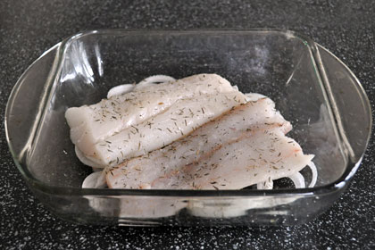 Baked Cod with Creamy Sauce photo instruction 1
