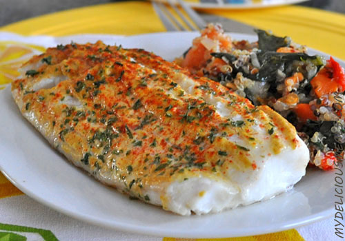 Baked Cod with Mustard and Paprika