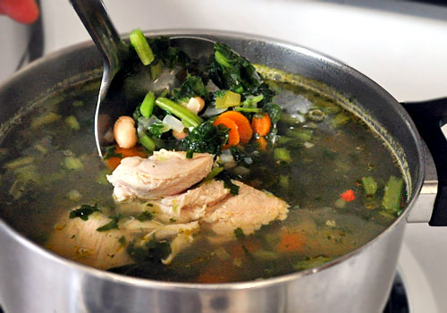 Chicken Soup with White Beans and Kale photo instruction 5