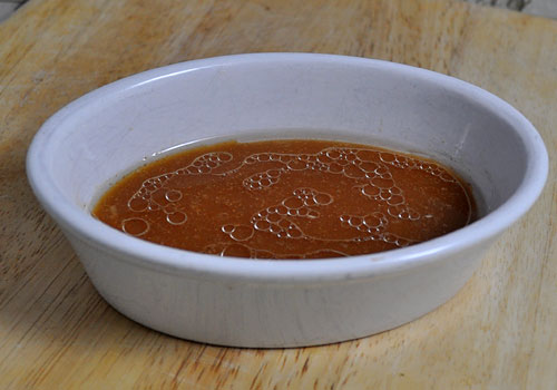 Easy homemade stir fry sauce in a small bowl.