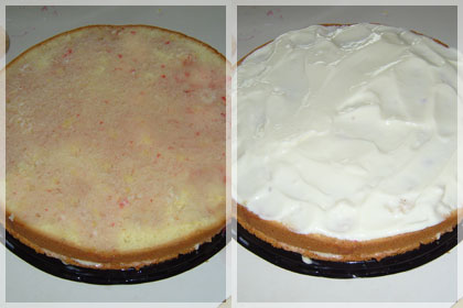 Бисквитный Торт со Сметанно-Йогуртовой Начинкой пошаговое фото 8