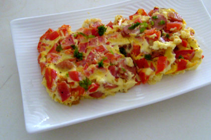 Oven Baked Sausage Omelet