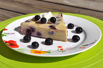 Russian Blueberry Zapekanka (Cheesecake)
