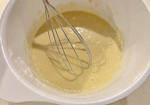 Almond and arrowroot flour pancake batter.
