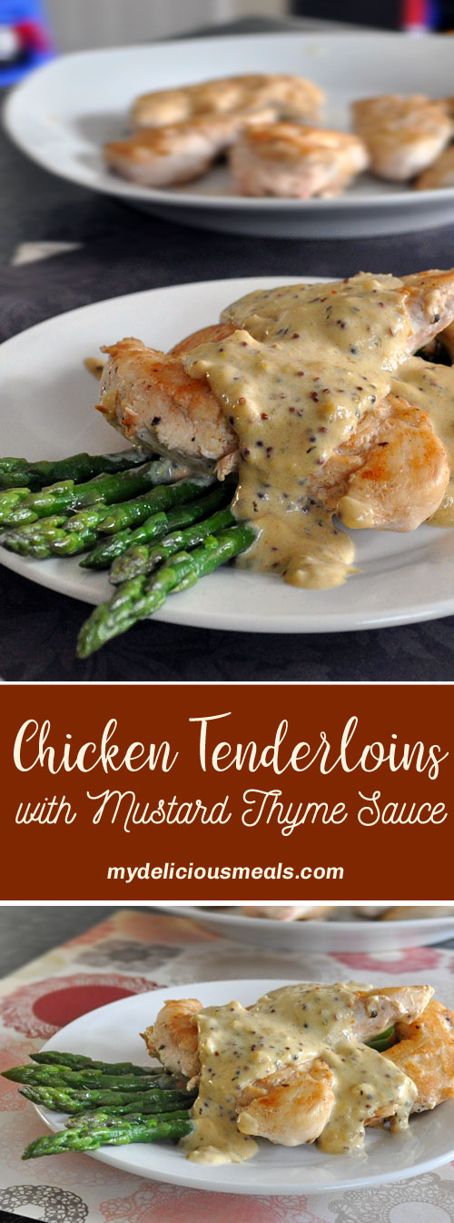Chicken Tenderloins with MustardThyme Sauce
