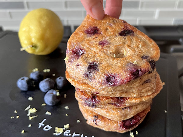 Cottage Cheese Blueberry Pancakes