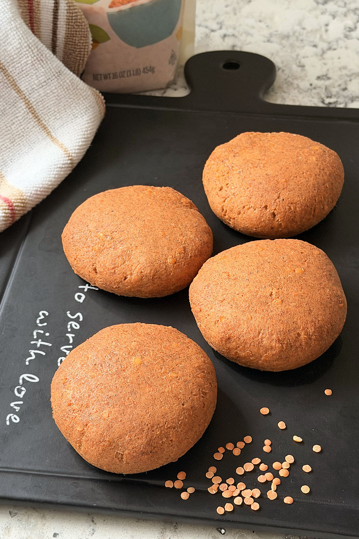 Easy Blend-and-Bake Red Lentil Buns Easy Blend-and-Bake Red Lentil Buns