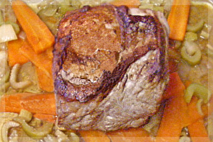 Melt In Your Mouth Pork Loin with Mirepoix