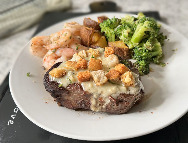 Blue Cheese Topped Steak