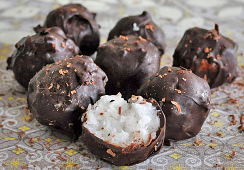 Chocolate Covered Coconut Balls