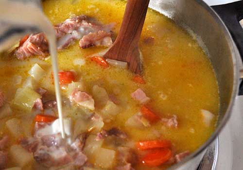 Ham and Potato Soup with Leeks photo instruction 5