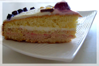 Layered Sponge Cake with Creamy Filling