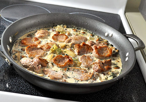 Pork with Mushrooms and Leeks photo instruction 4