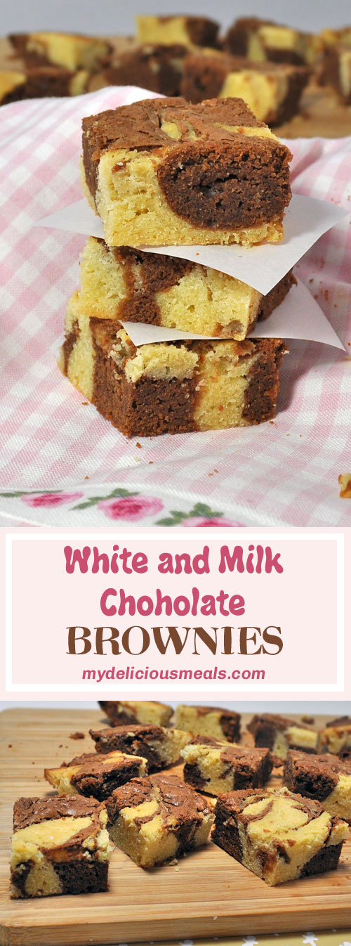 White and Milk Chocolate Brownies