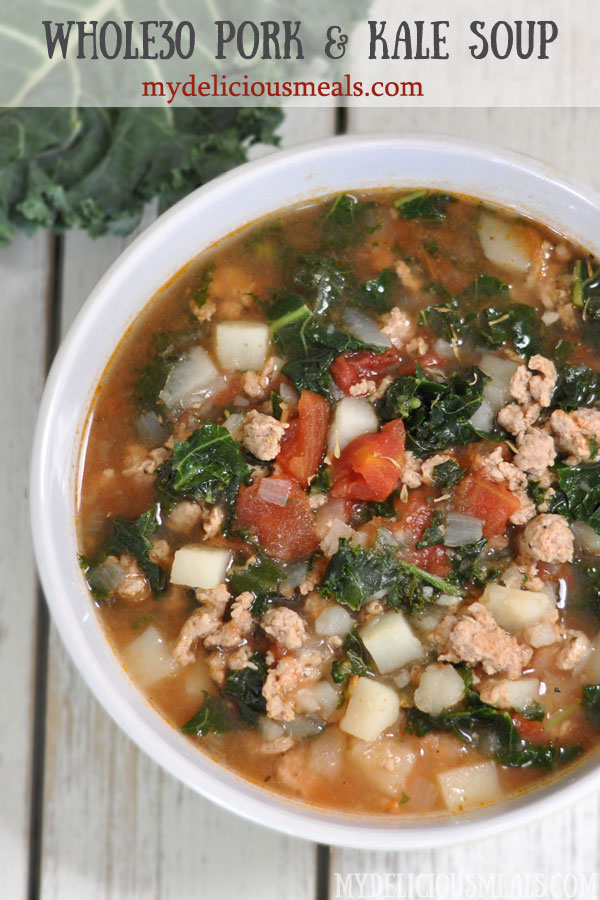 Healthy Whole30 Kale Soup (Paleo + Gluten Free) | Mydeliciousmeals.com